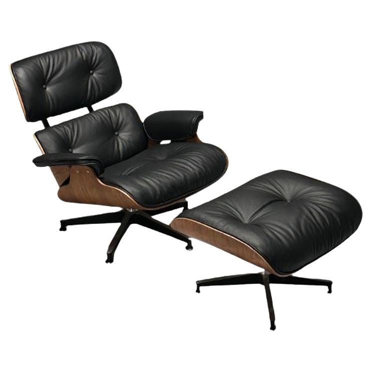 Charles & Ray Eames, Mid-Century Modern, Eames Lounge Chair, Black Leather, Wood