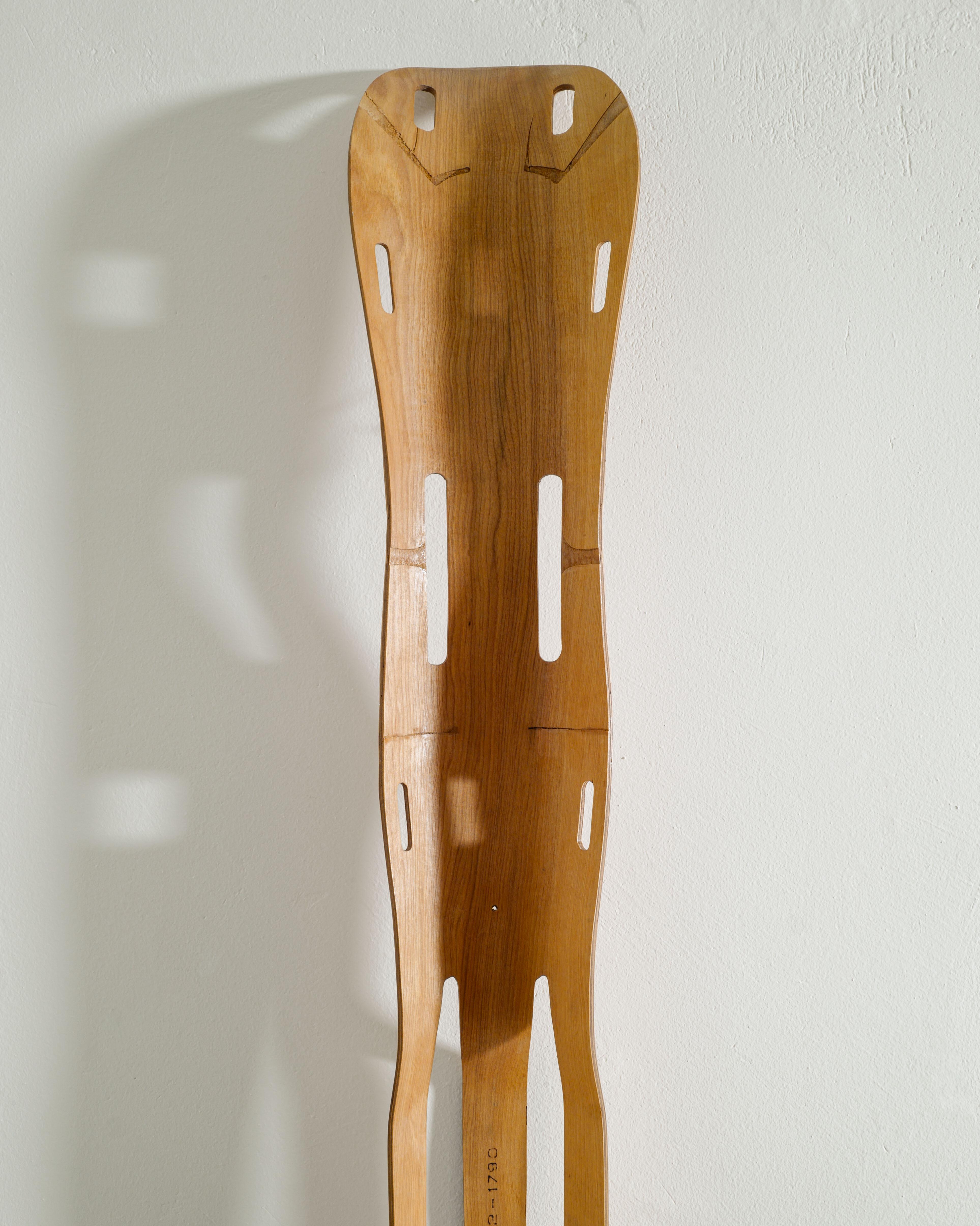 American Charles & Ray Eames Mid Century Wooden Plywood Leg Splint by Evans USA, 1940s