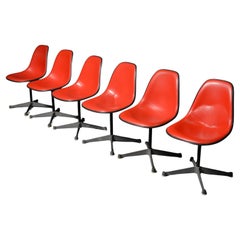 Charles & Ray Eames PSC Swivel Chairs, Set of 6
