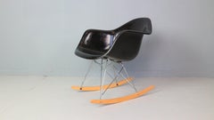 Charles & Ray Eames "Rar" Black Original Rocking Chair, 1977