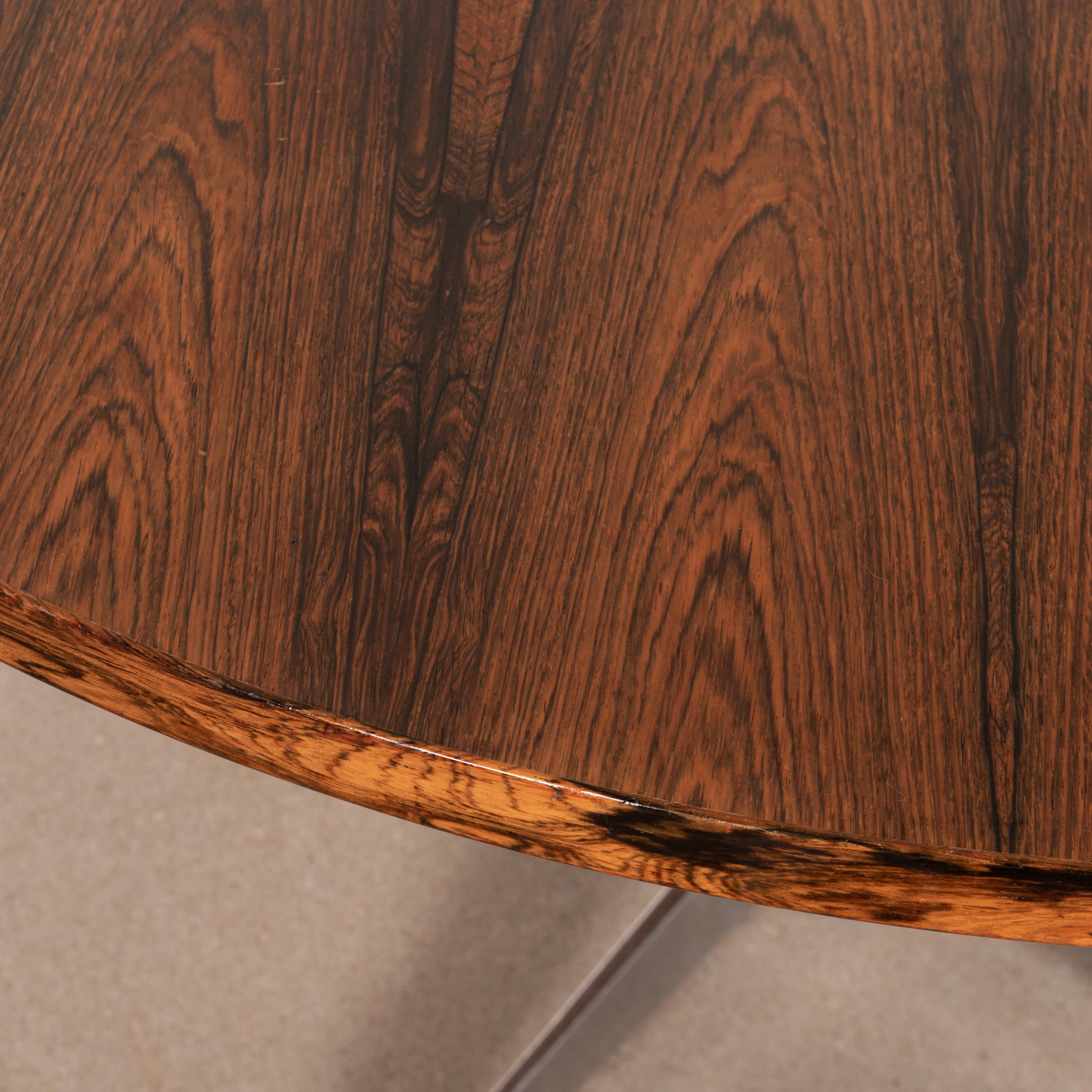 Polished Charles & Ray Eames Rosewood Dining Table with Contract Base for Herman Miller
