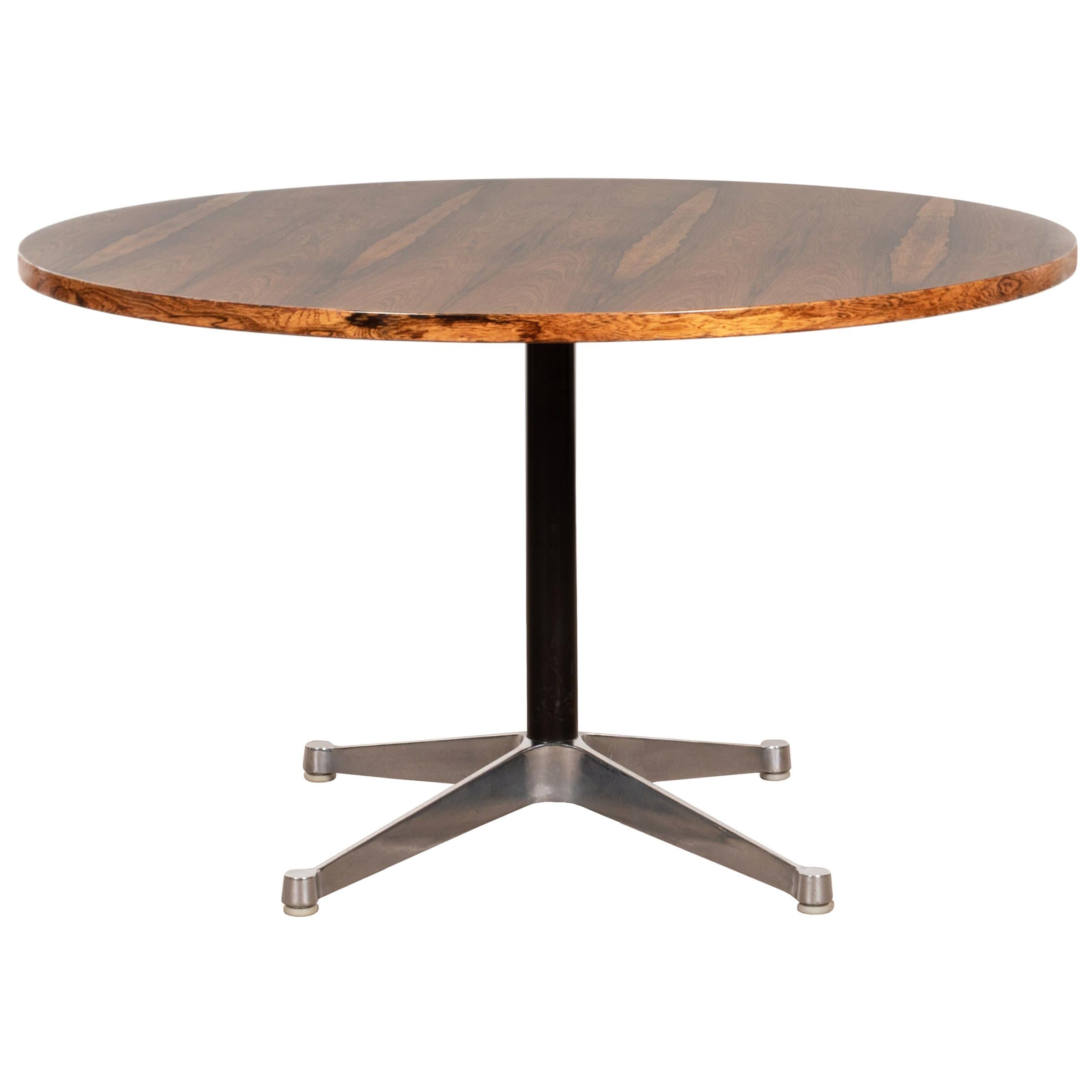 Charles & Ray Eames Rosewood Dining Table with Contract Base for Herman Miller