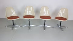 Charles & Ray Eames Set Of 4 Contract Base Chairs For Herman Miller, 1960