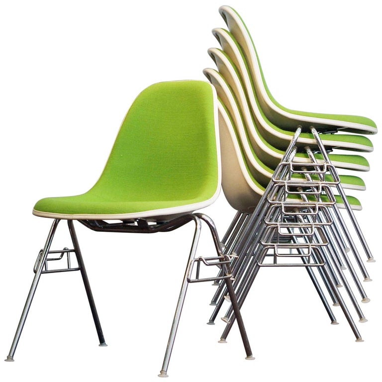 Charles And Ray Eames Side Or Dining Chairs Off White Bright Green Charles Ray Eames Side Or Dining Chairs Off White Bright Green Hopsak For