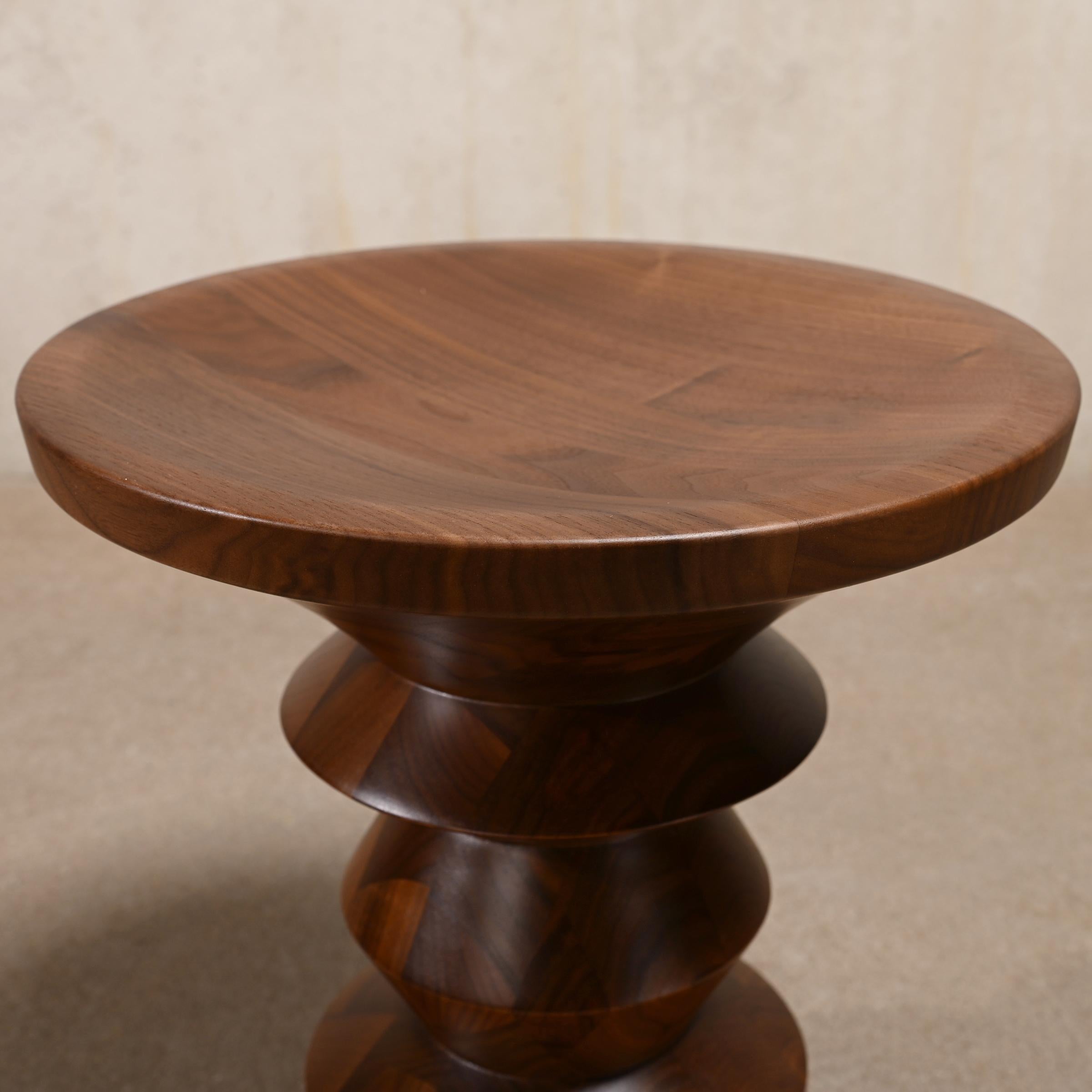 German Charles & Ray Eames Walnut Stool Model A designed for Rockefeller Center Lobby