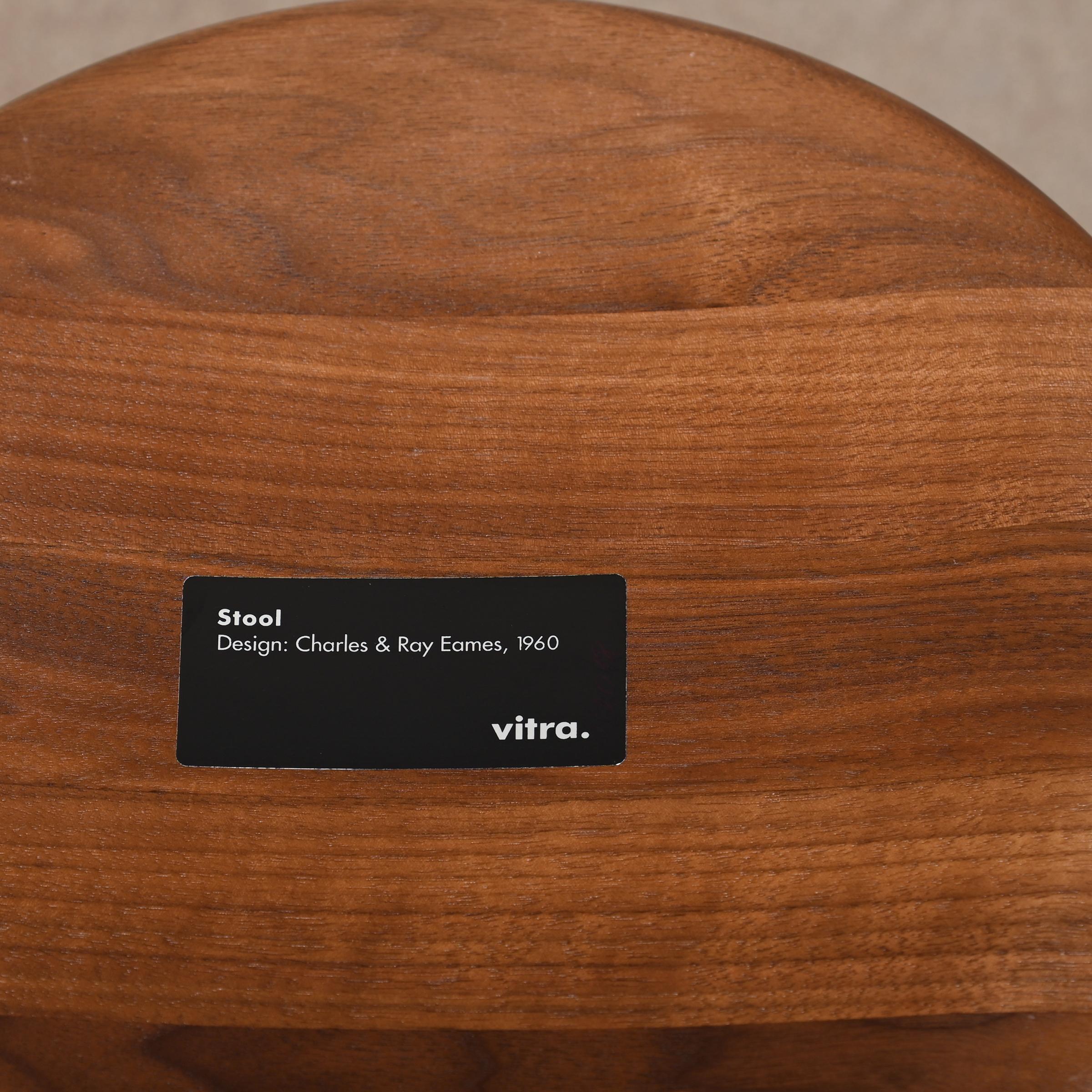 Charles & Ray Eames Walnut Stool Model A designed for Rockefeller Center Lobby 1