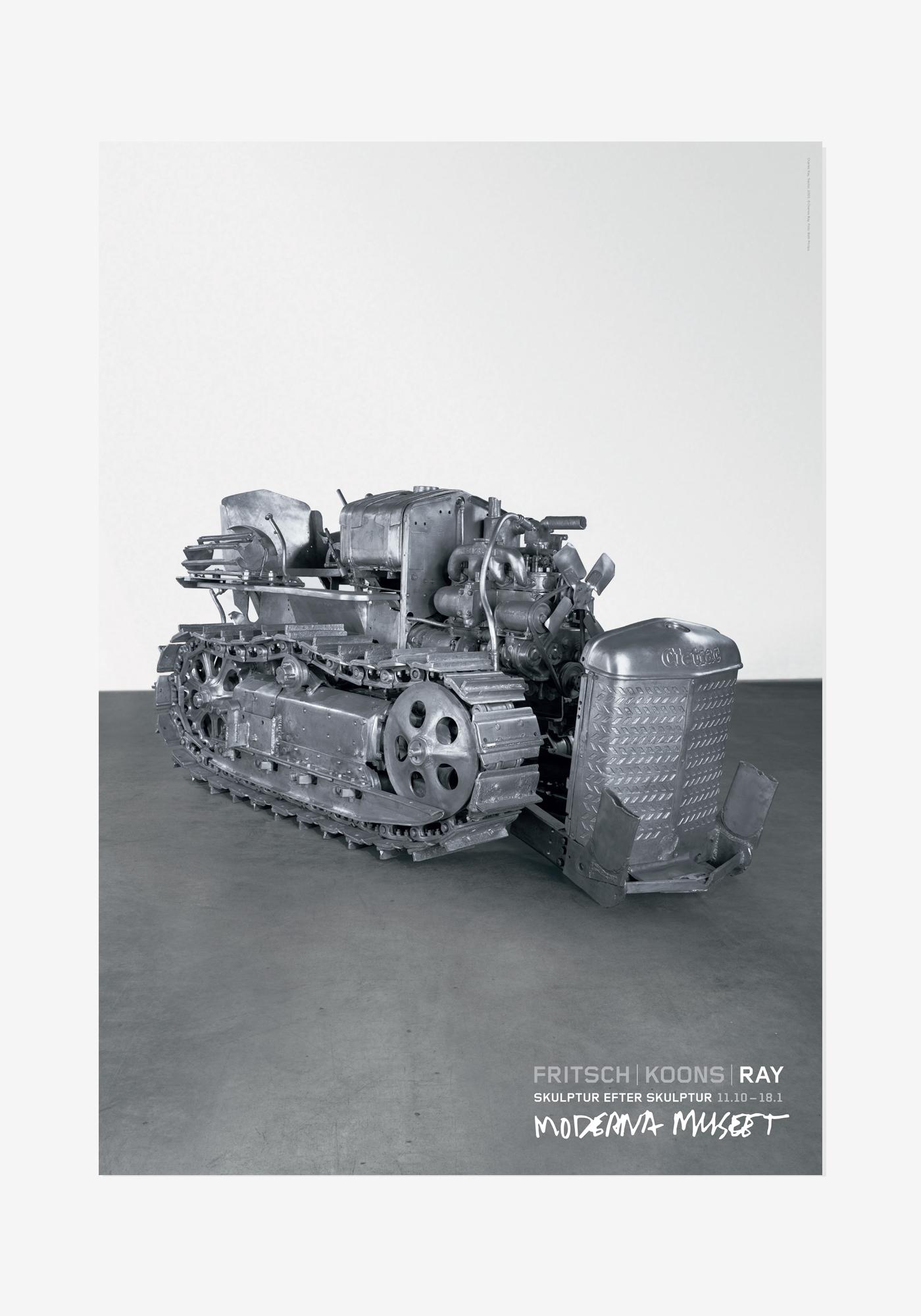 Charles Ray, Tractor, Moderna Museet 2015 Exhibition Poster Large Silver Tank