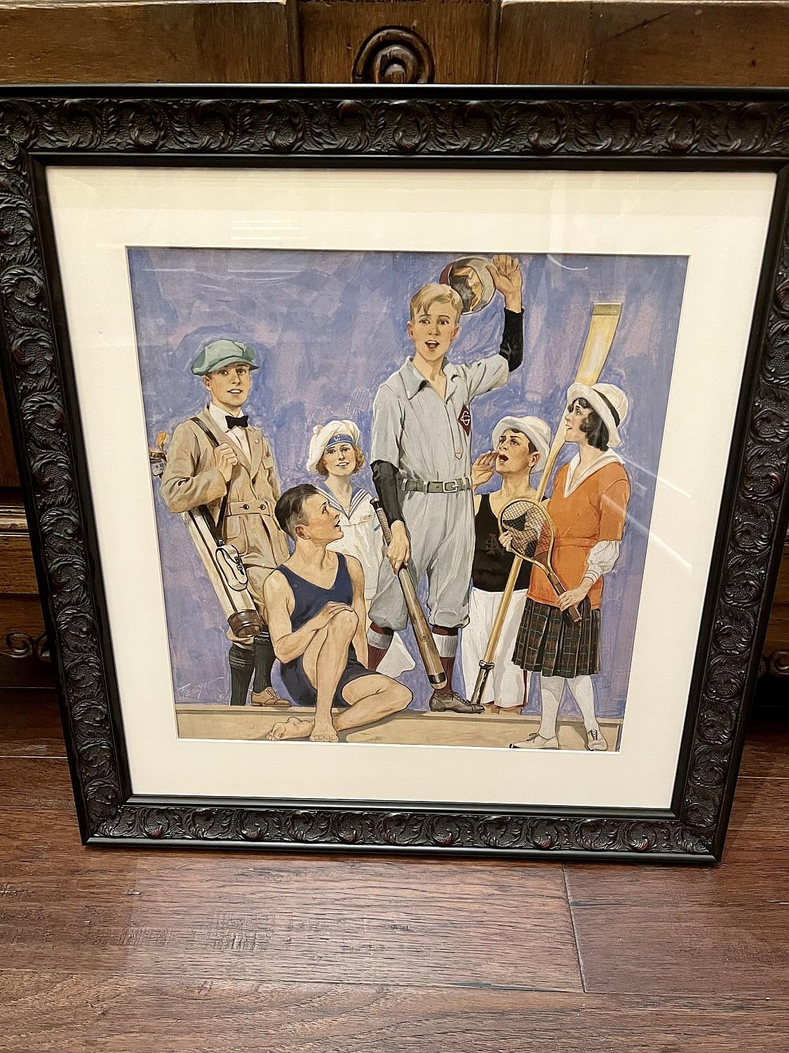 Deportes de verano, Ilustración original de portada para la revista San Nicolás en venta 1
