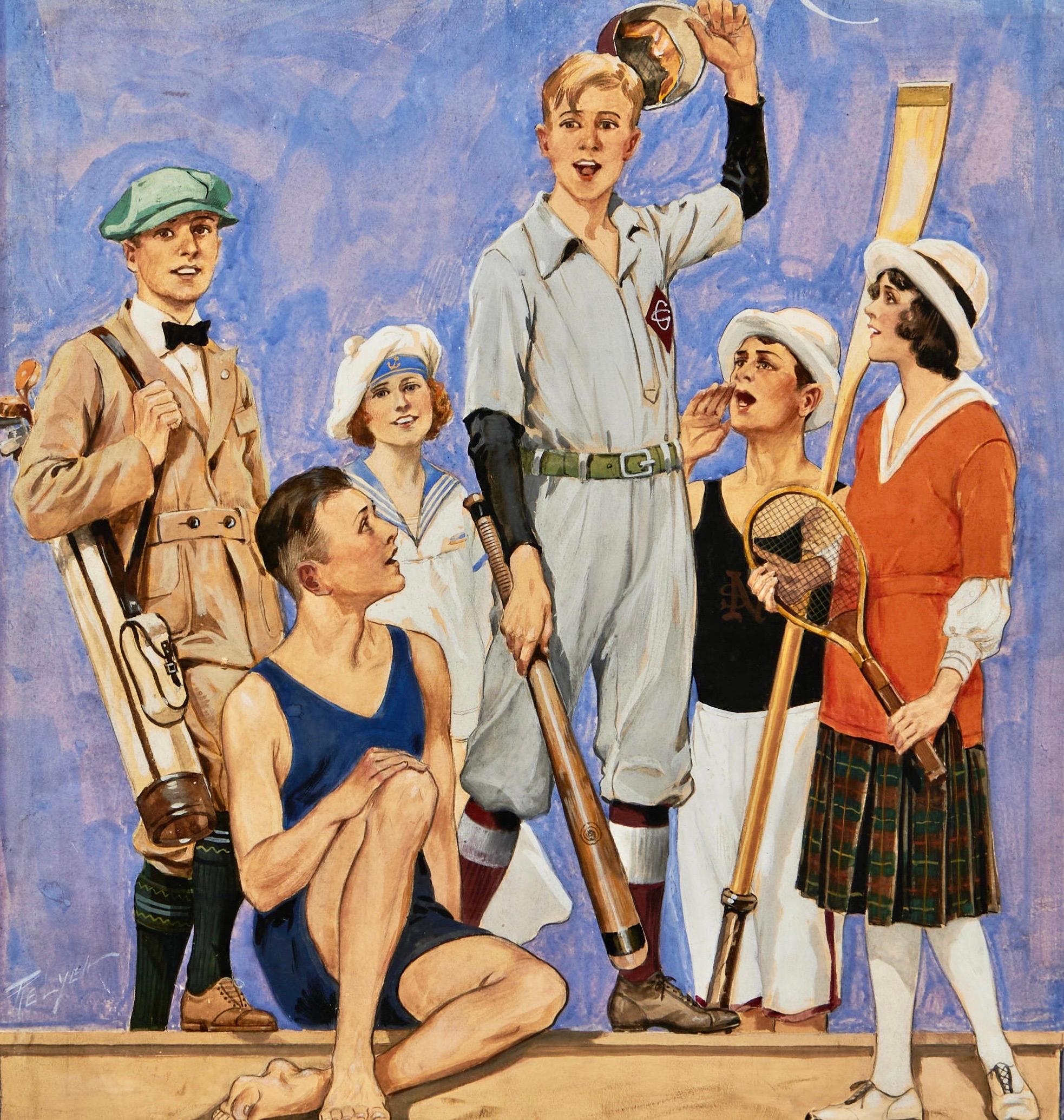 Summer Sports  - Painting by Charles Relyea