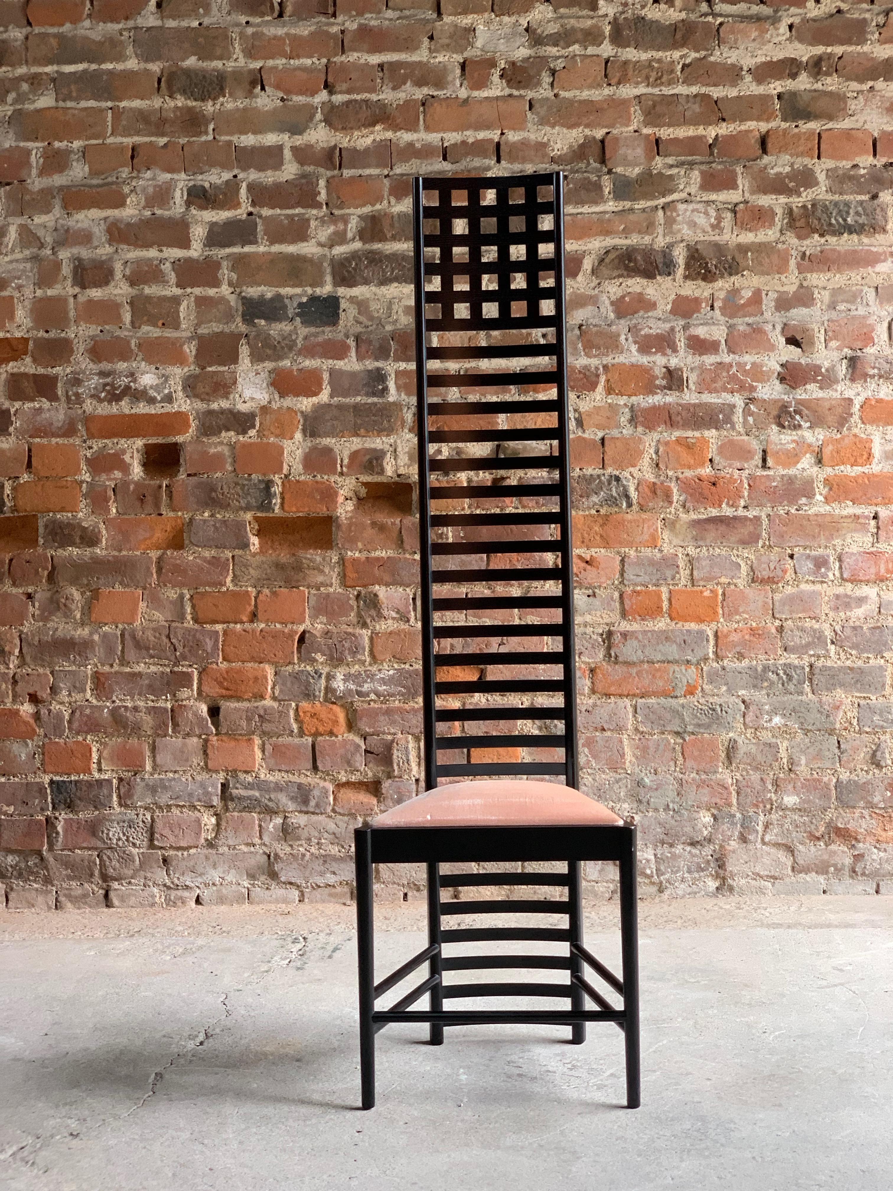 Ebonized Charles Renee Mackintosh Hill House 1 Chair by Cassina, 1995