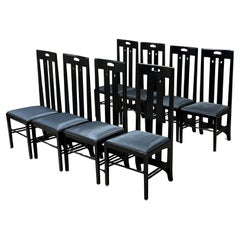 Charles Rennie Mackintosh “309 Ingram” Dining Chairs for Cassina, Set of 8