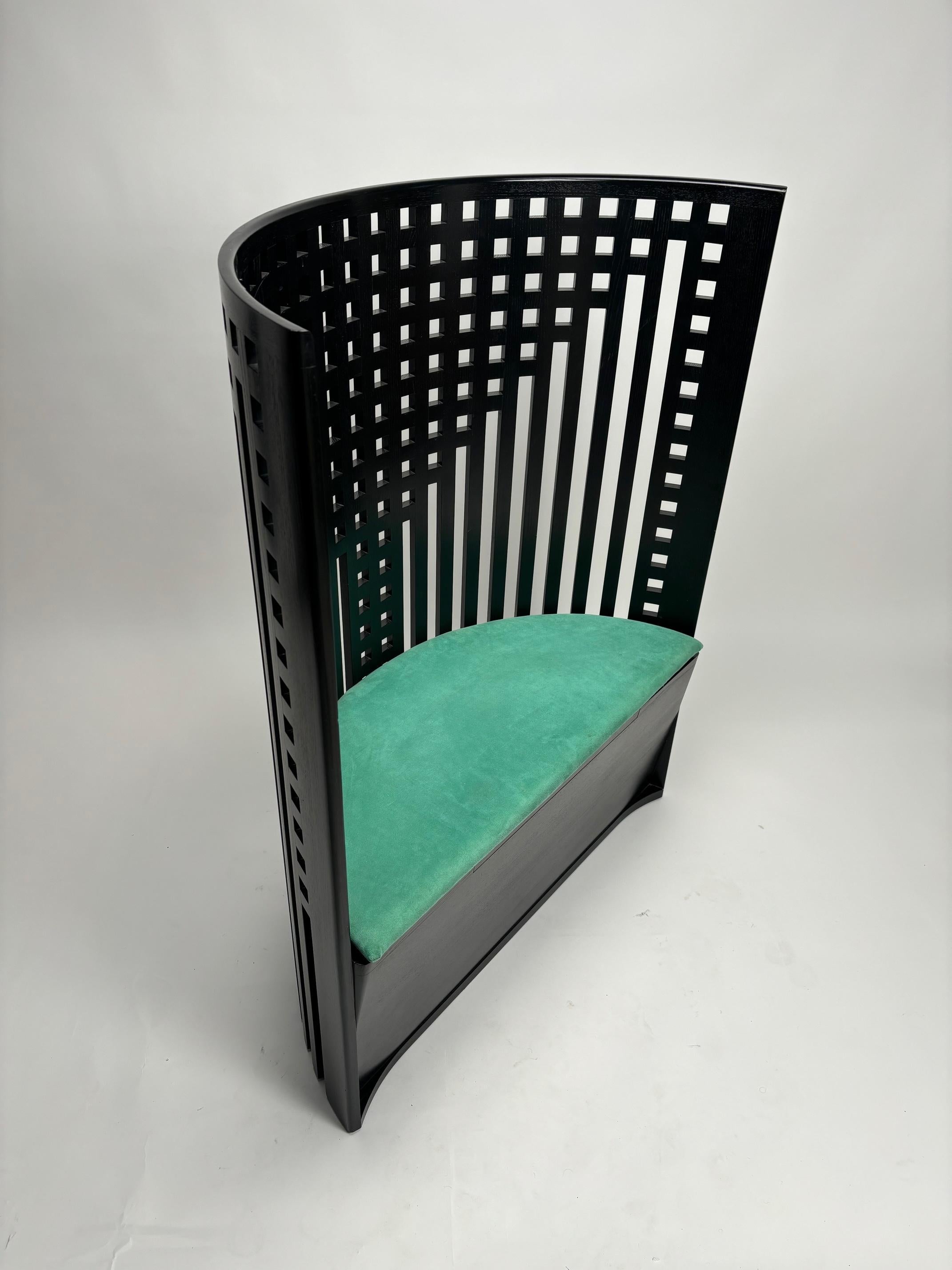 Charles Rennie Mackintosh 312 Trono de sauce Sillón original, Cassina (Firmado) finales del siglo XX en venta