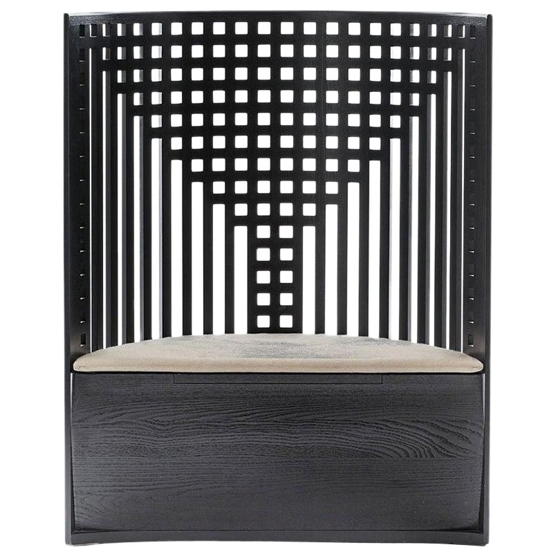 Charles Rennie Mackintosh 312 Sedia a braccioli in salice di Cassina