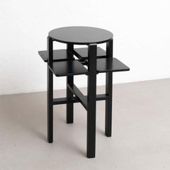 Mesa auxiliar Dominó lacada en negro de Charles Rennie Mackintosh, hacia 1970