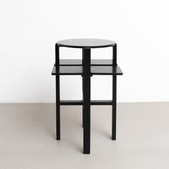 Charles Rennie Mackintosh Schwarz lackierter Domino-Beistelltisch, um 1970