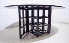 Charles Rennie Mackintosh Black Stained Ash Folding Table DS.1 by Cassina, 1975