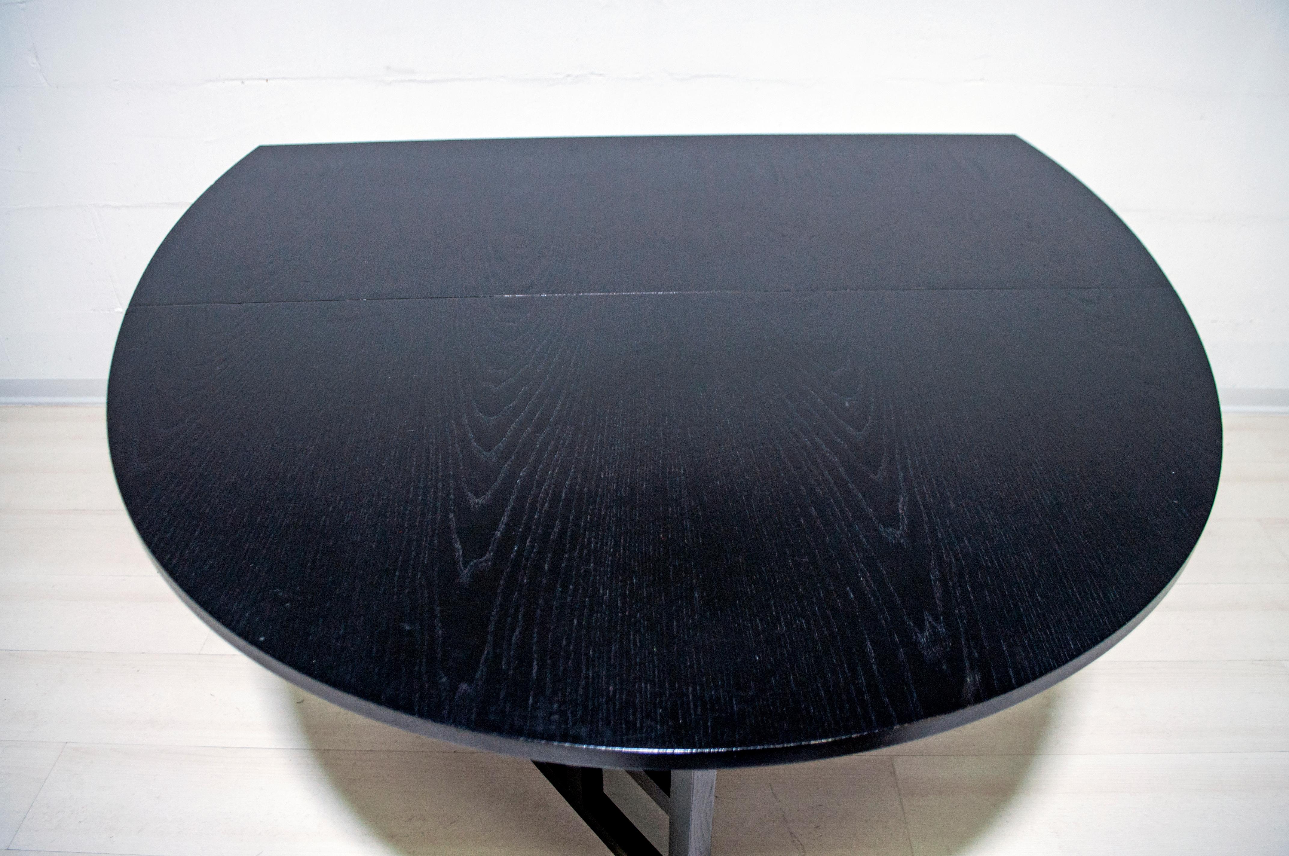 Charles Rennie Mackintosh Black Stained Ash Folding Table DS.1 by Cassina,  1975 at 1stDibs