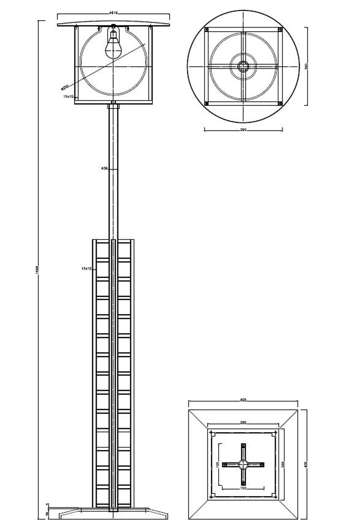 Jugendstil Lampadaire de l'École d'art de Glasgow de Charles Rennie Mackintosh, réédition en vente