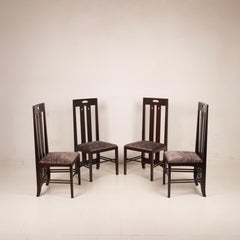 Charles Rennie Mackintosh Glasgow Style Ash Wood Ingram Low Chairs for Cassina