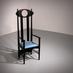 Charles Rennie Mackintosh High Back Chair Italy