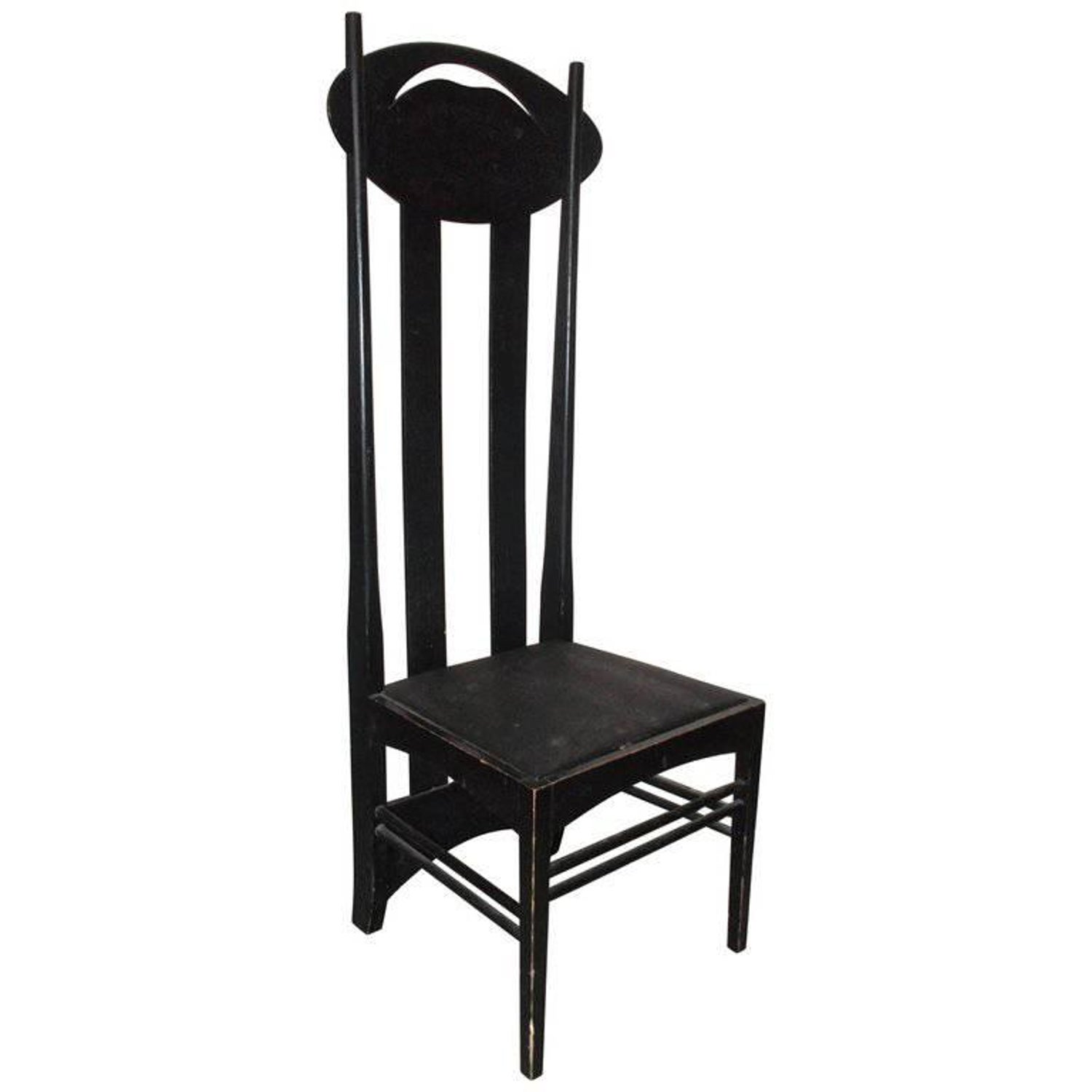 Charles Rennie Mackintosh High-Backed Chair at 1stDibs