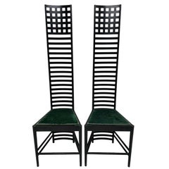 Charles Rennie Mackintosh "Hill House 1" Chairs for Cassina, a Pair