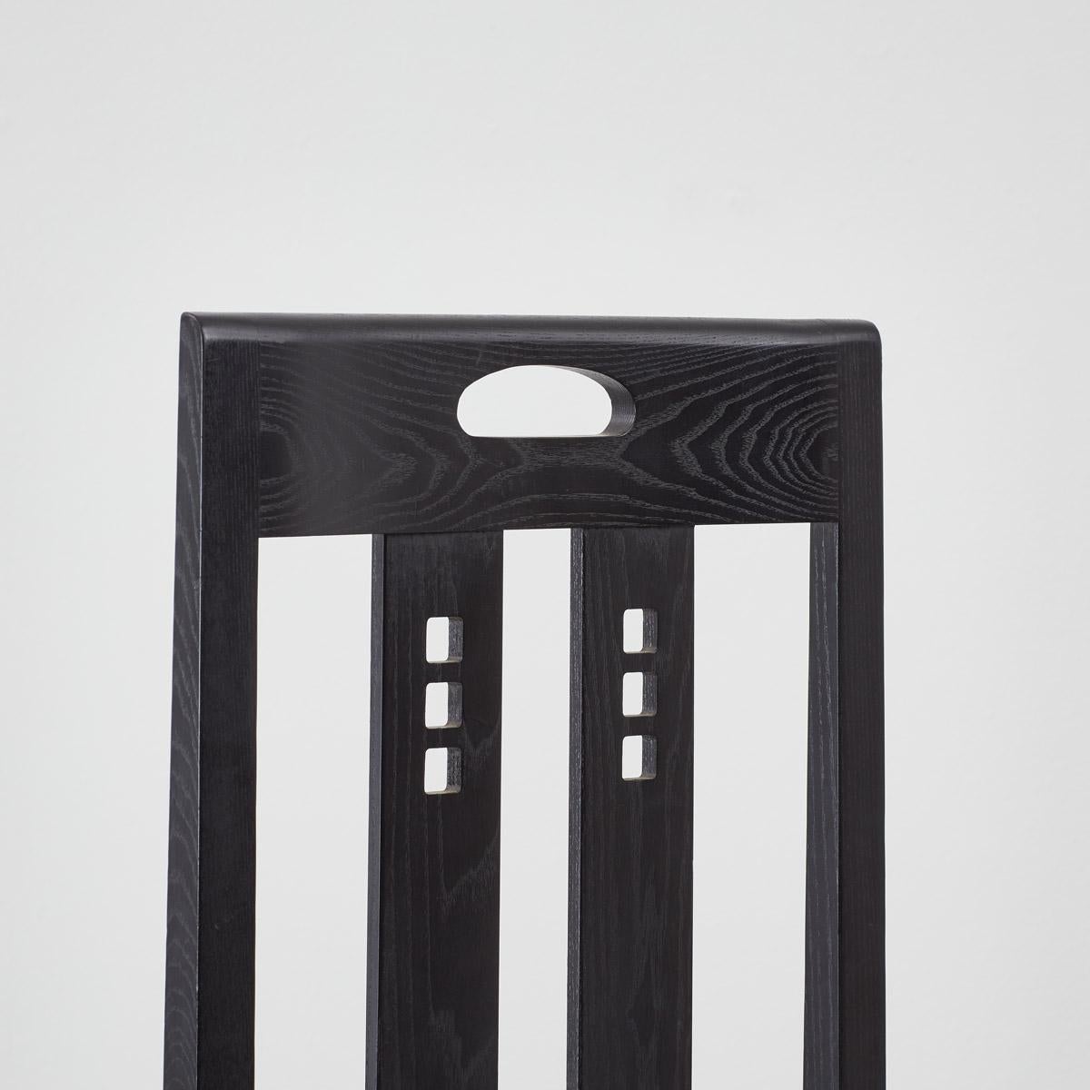 Wood Charles Rennie Mackintosh Ingram chairs for Cassina, Italy 1980s