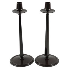 Charles Rennie Mackintosh Jugendstil Art Deco Bakelite Candlestick, a Pair