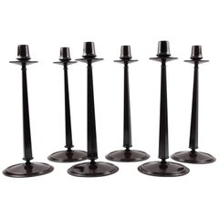 Charles Rennie Mackintosh Jugendstil Bakelite Candlestick, set of six pieces