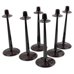 Charles Rennie Mackintosh Jugendstil Bakelite Candlesticks, Six Pieces, 1920s