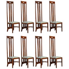 Charles Rennie Mackintosh Set of 8 Chairs