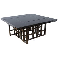 Charles Rennie Mackintosh Style Black Lacquer Coffee Table