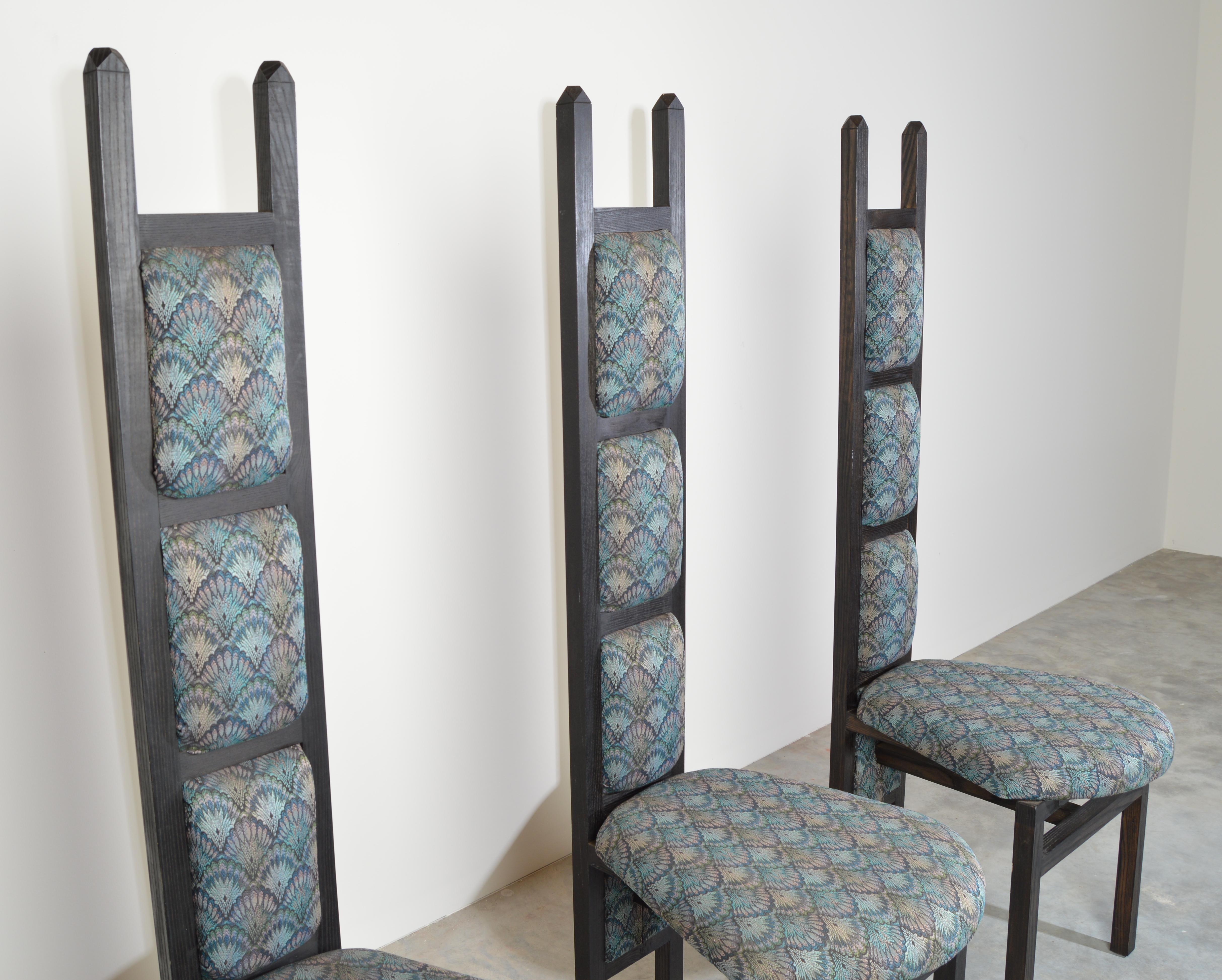 American Charles Rennie Mackintosh Style Custom High Back Contemporary Dining Chairs