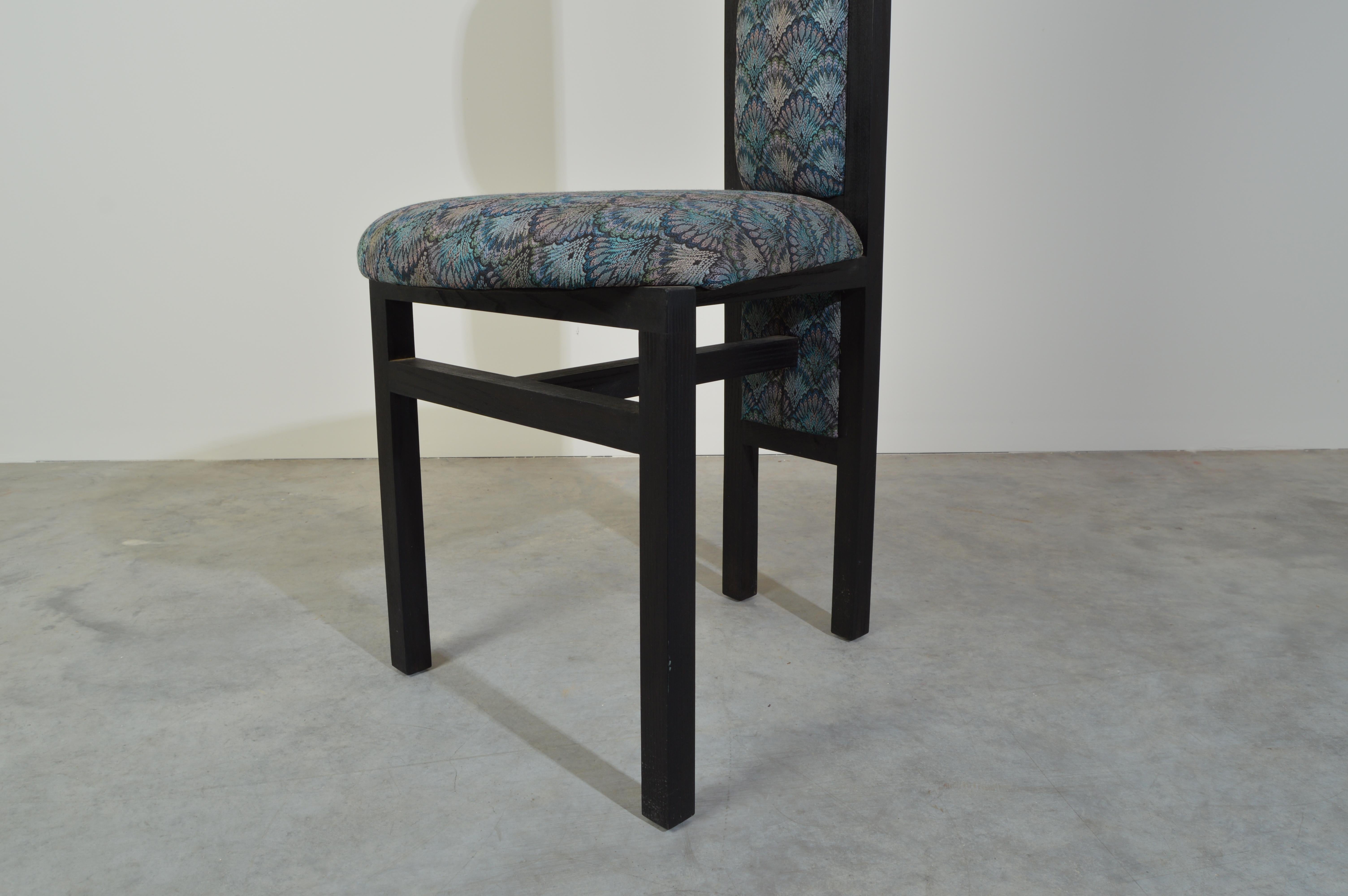 Late 20th Century Charles Rennie Mackintosh Style Custom High Back Contemporary Dining Chairs