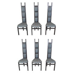 Charles Rennie Mackintosh Style Custom High Back Contemporary Dining Chairs