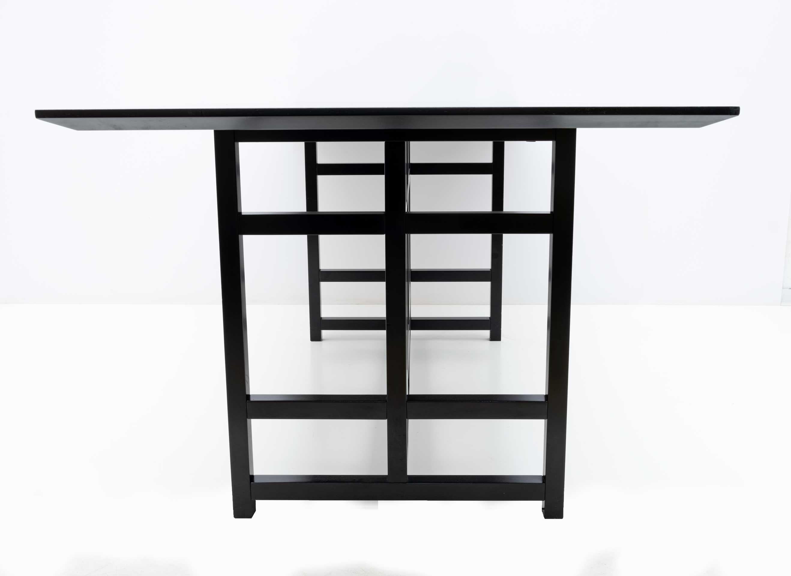 Charles Rennie Mackintosh Style Modern Arts & Crafts Lacquer Dining Table 1