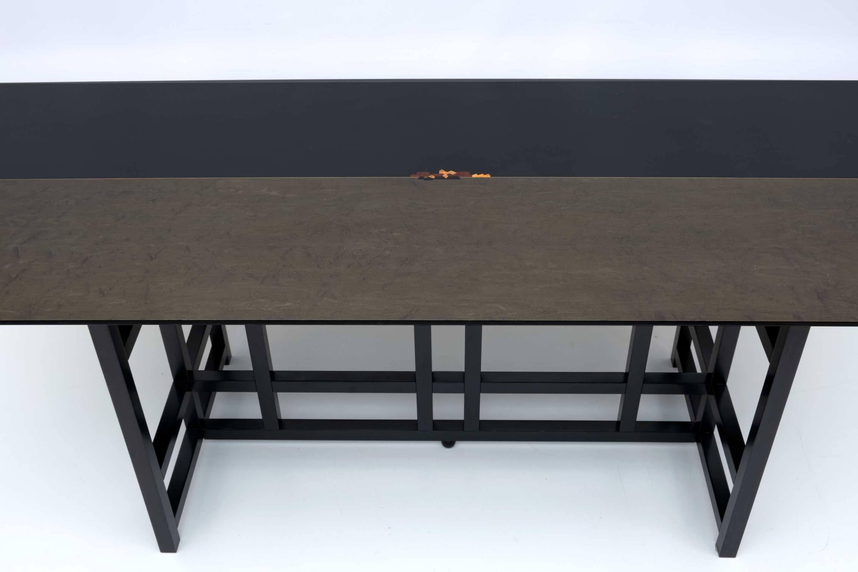 Lacquered Charles Rennie Mackintosh Style Modern Arts & Crafts Lacquer Dining Table