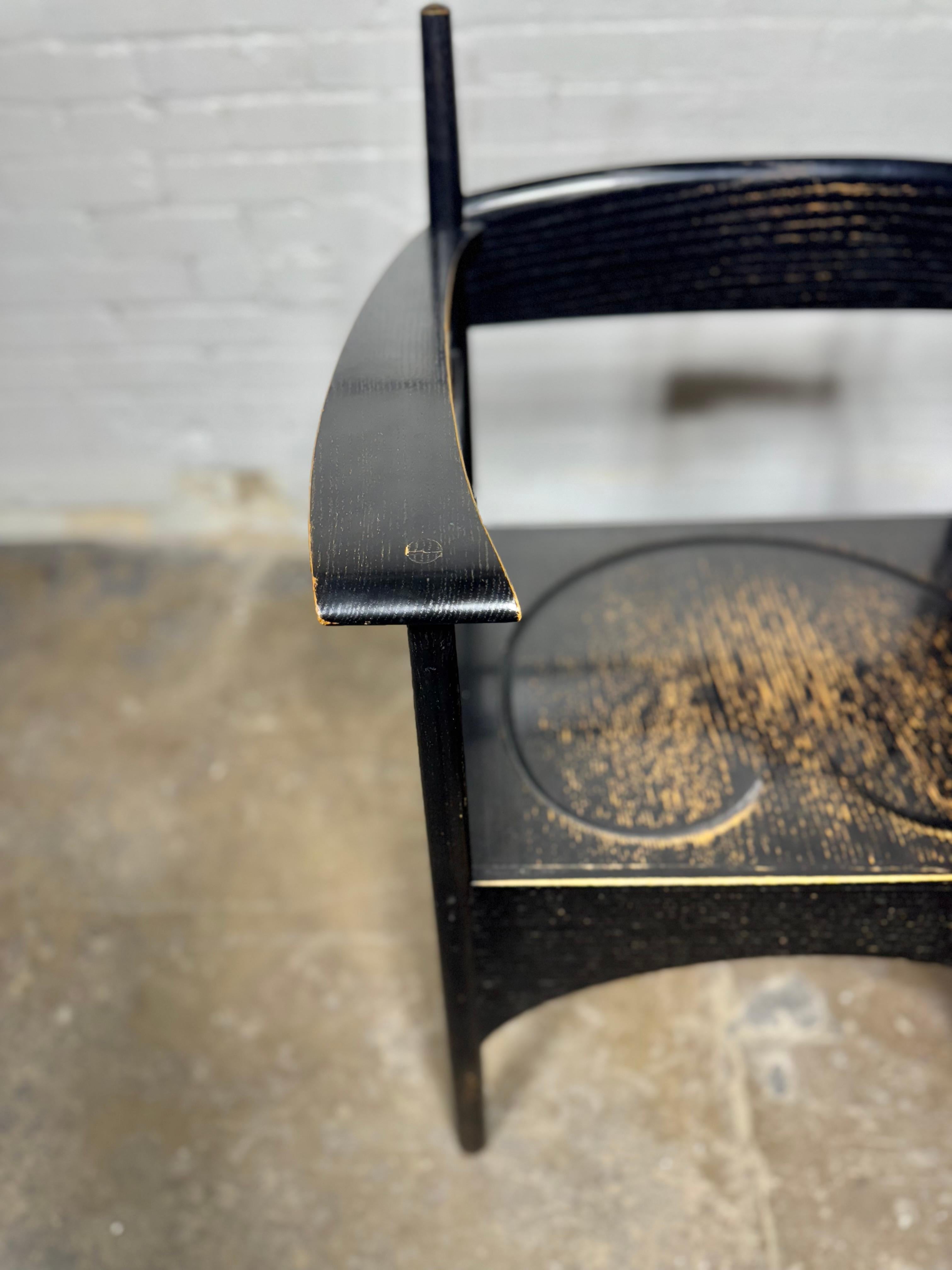 Canadien Fauteuil en chêne teinté de style Charles Rennie Mackintosh, salon de thé de la rue Argyle en vente