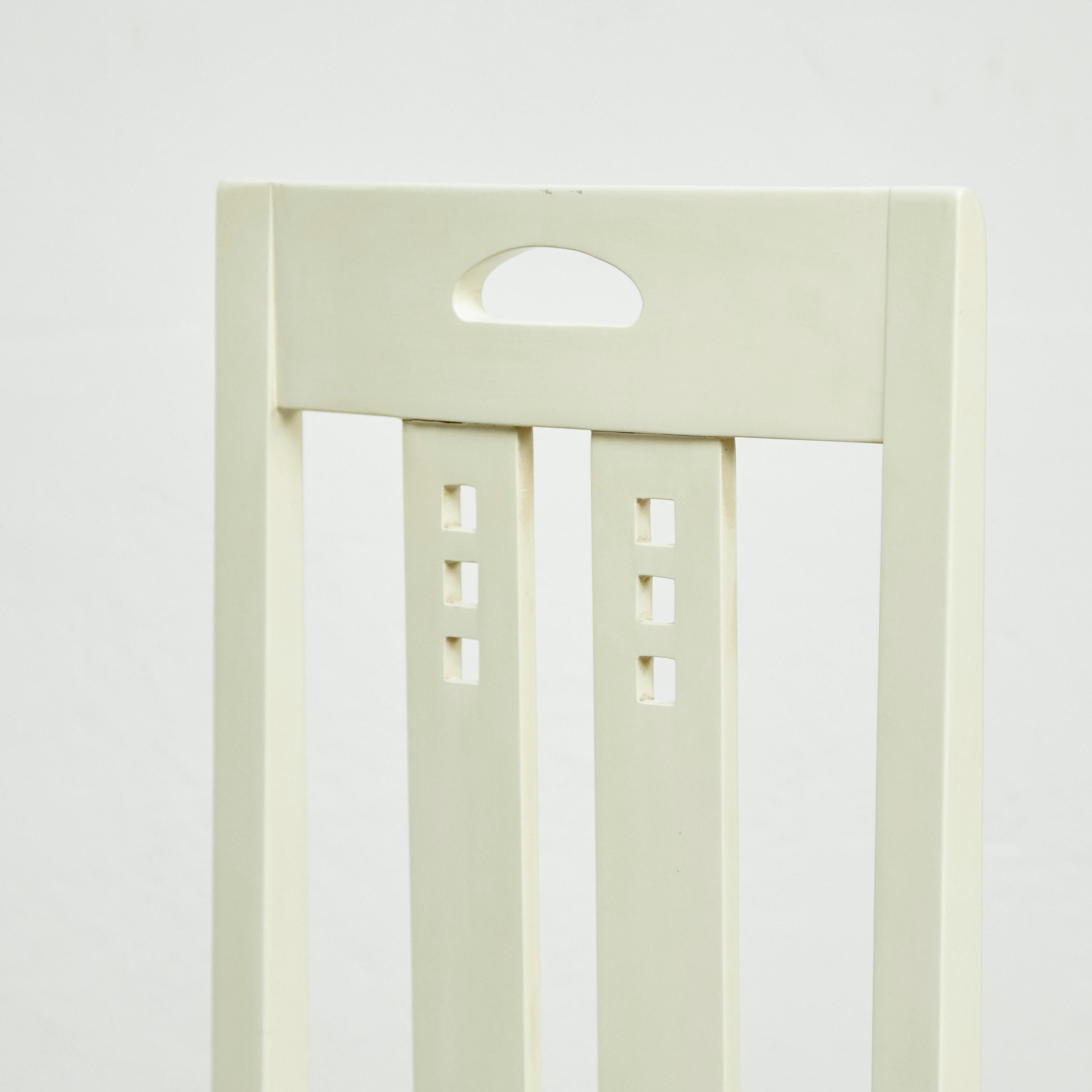 Charles Rennie Mackintosh Weiß lackierter Stuhl, um 1970 5