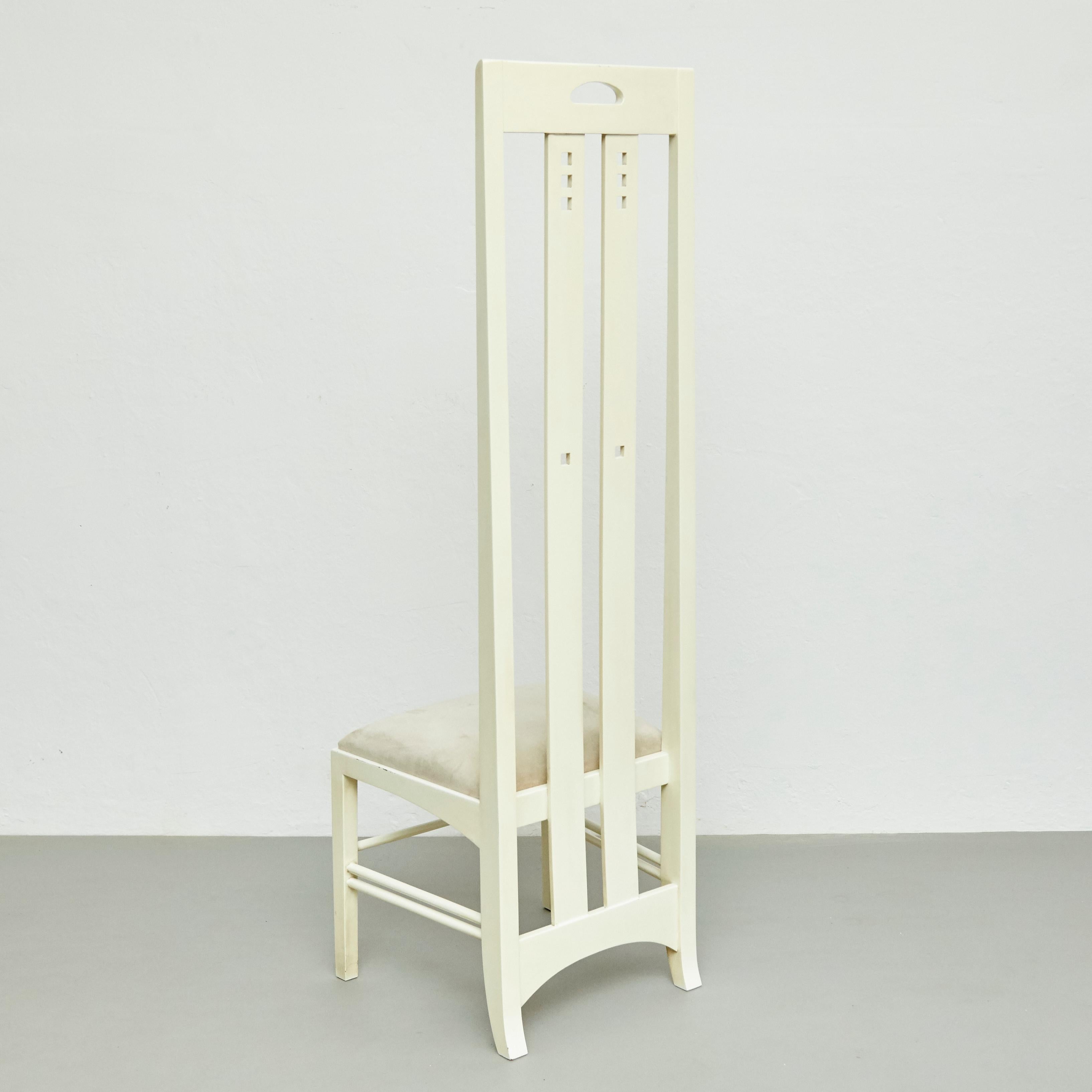 Charles Rennie Mackintosh Weiß lackierter Stuhl, um 1970 7