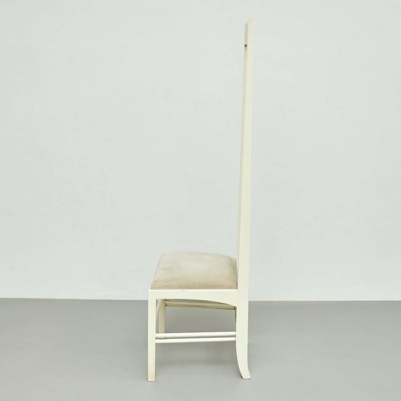 Charles Rennie Mackintosh White Lacquered Chair, circa 1970 9