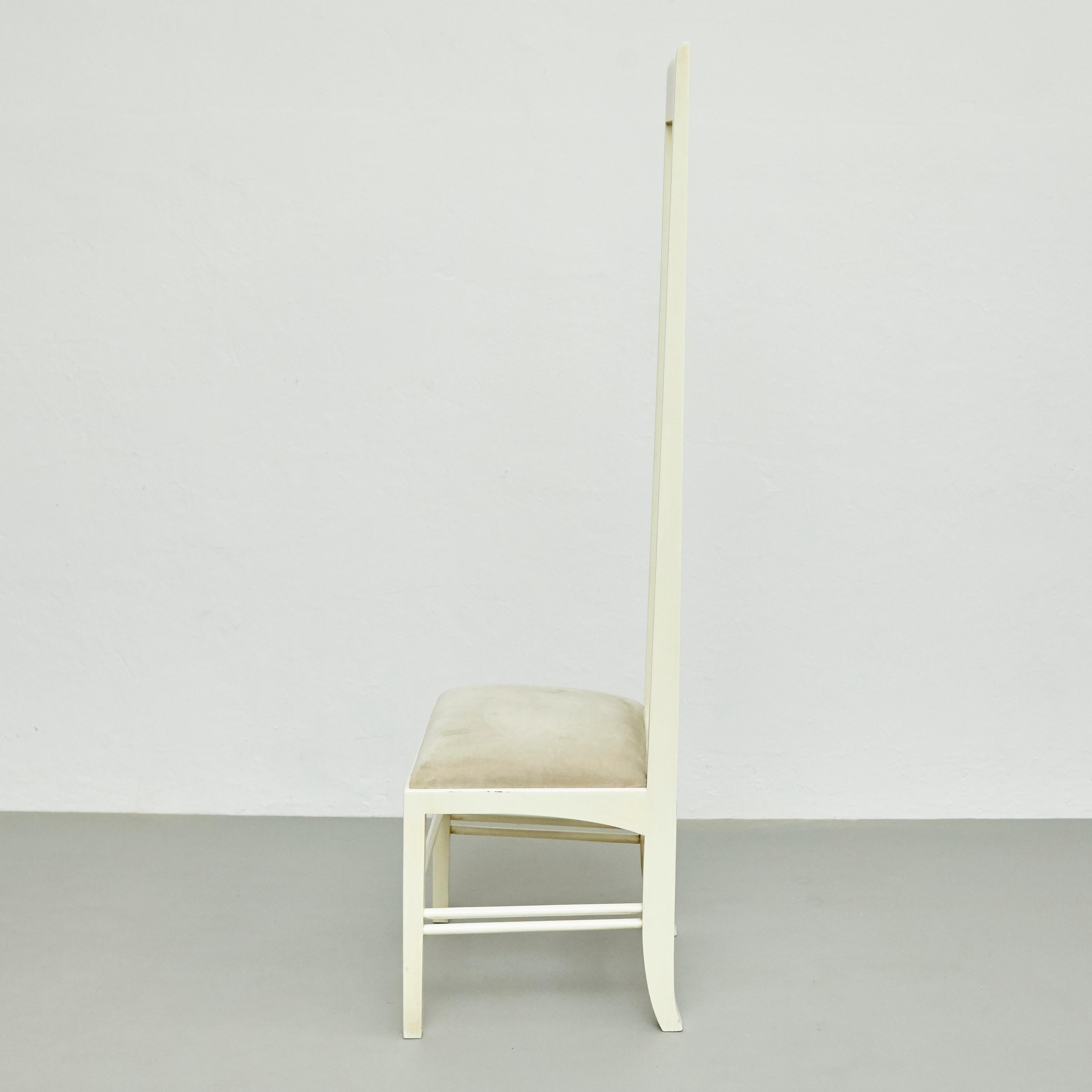 Charles Rennie Mackintosh Weiß lackierter Stuhl, um 1970 10