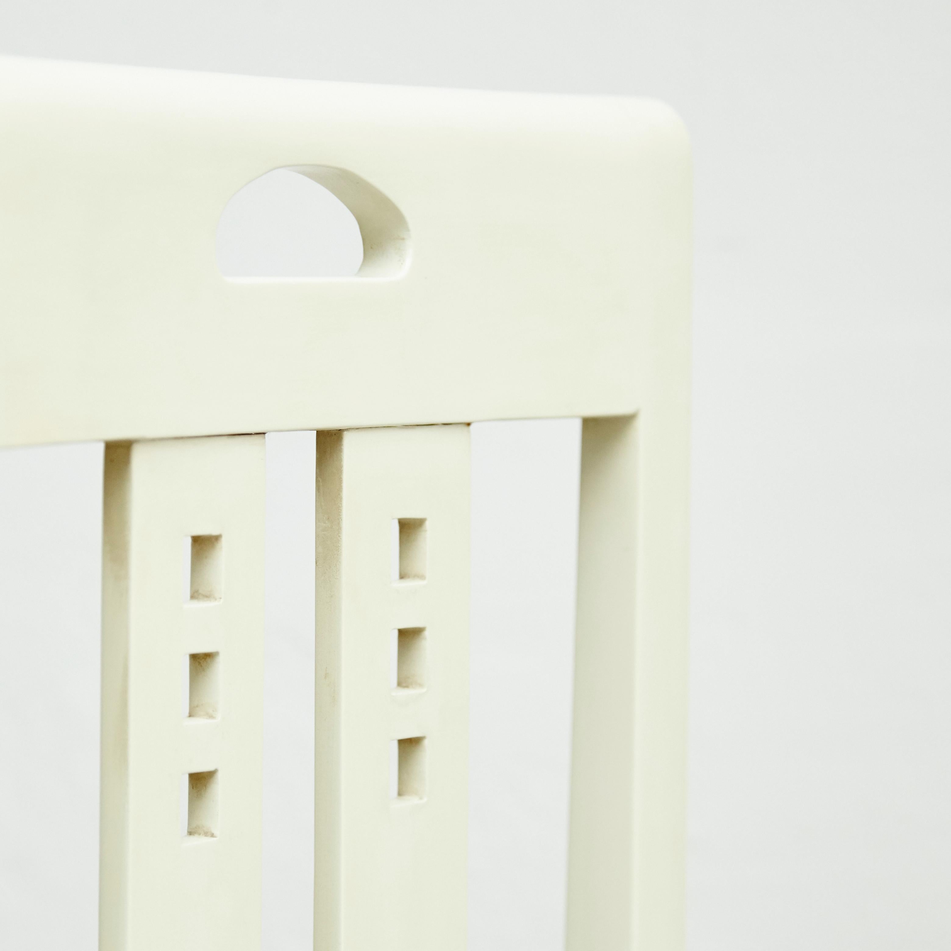 Charles Rennie Mackintosh Weiß lackierter Stuhl, um 1970 (Mitte des 20. Jahrhunderts)