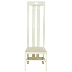 Charles Rennie Mackintosh Weiß lackierter Stuhl, um 1970