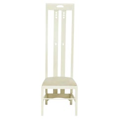 Charles Rennie Mackintosh White Lacquered Chair, circa 1970