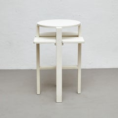 Charles Rennie Mackintosh White Lacquered Domino Side Table, circa 1970