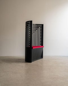Charles Rennie Mackintosh Willow 1 Armchair in Black Ash and Velvet, Cassina