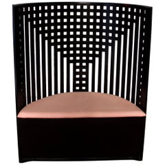 Charles Rennie Mackintosh "Willow" Curved Wood Armchair by Cassina, 1970s