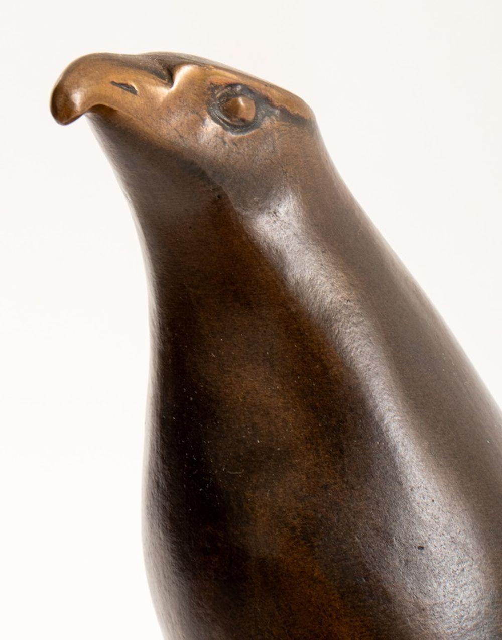 Modern Charles Reussner Animalier Falcon Bronze Sculpture