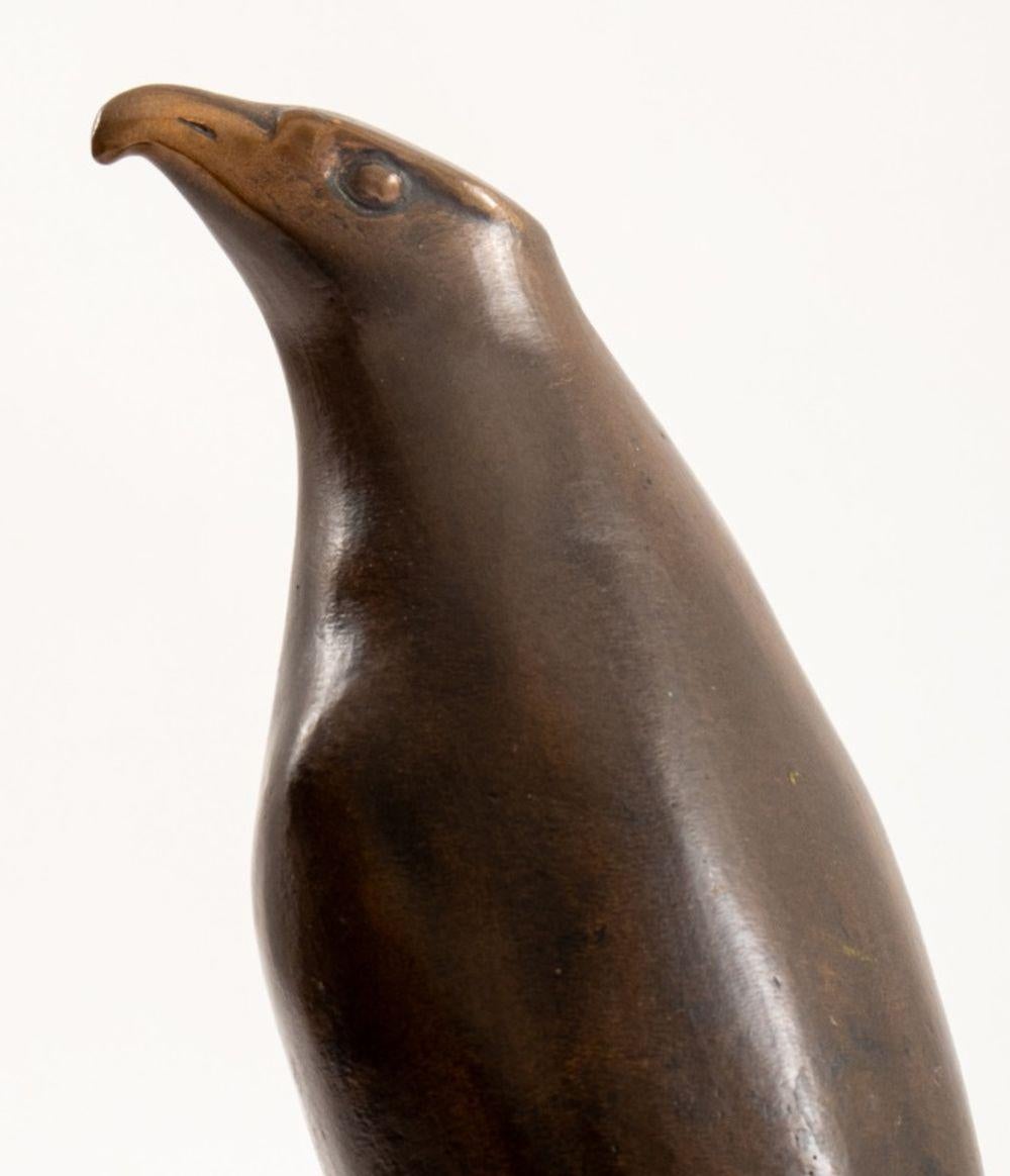 Charles Reussner Animalier Falcon Bronze Sculpture In Good Condition In Astoria, NY